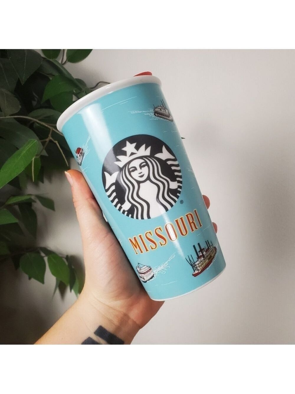 Starbucks Missouri Ceramic Double Wall Travel Tumbler 12 oz